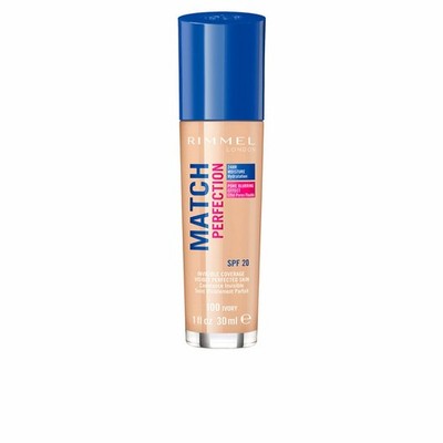 Rimmel London Match Perfection Foundation Spf20 100 Ivory 30ml