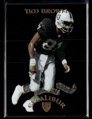 1997 Collector's Edge Excalibur #25 Tim Brown 22K Knights Black Magnum #/250