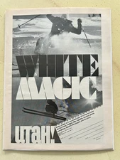 WHITE MAGIC Ski Utah Vintage Print Ad 8.5x11”