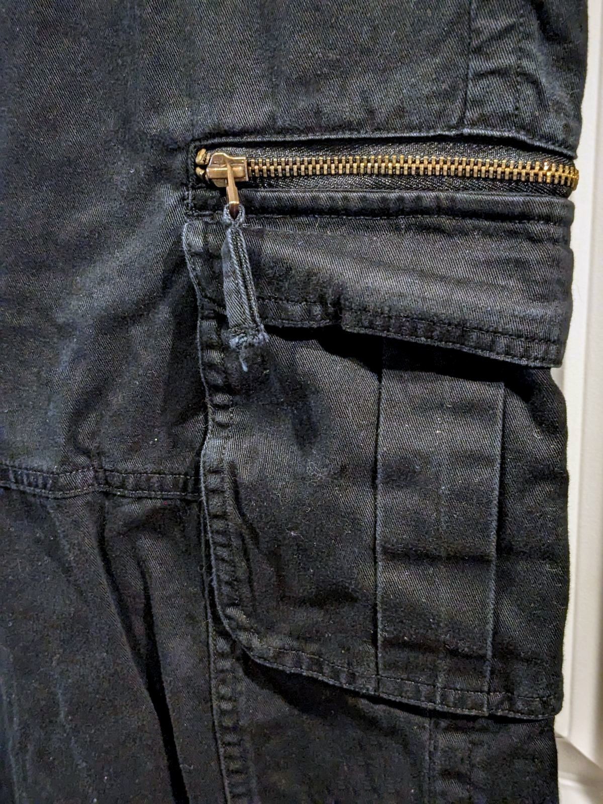 RARE Zara Women's TRF Drawstring Straight Leg WIDE Cargo Pants image 3