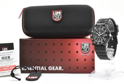 NEAR MINT w/Box] LUMINOX 3000/3900 V3 Navy Seal Black Men's Quartz