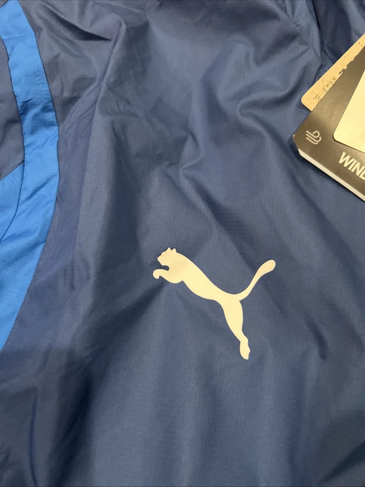 Puma Marseilles Prematch Men's Jacket Blue Sz M 771900 Soccer NWT Training NWT - Image 3 of 4