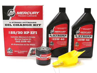 Mercury Marine Outboard 4 Stroke Engine Oil Change Kit 25/30 hp Fluid & Filter