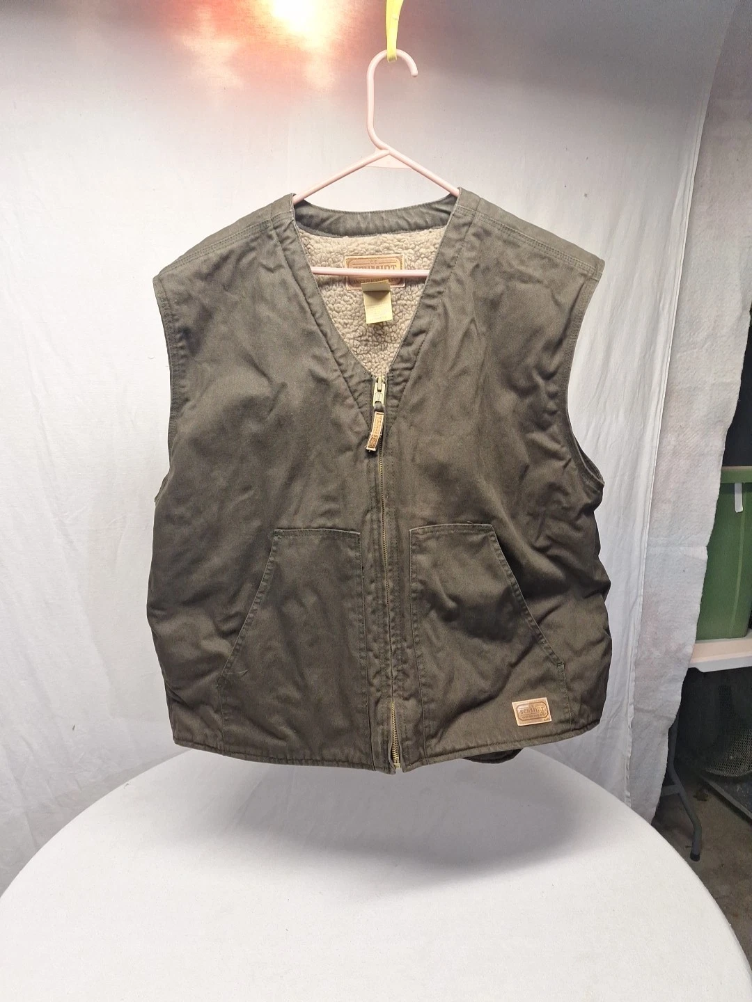 C.E. Schmidt Vest Mens 2XL Brown Heavy Canvas Sherpa Lined Workwear Zip Front
Opens in a new window
