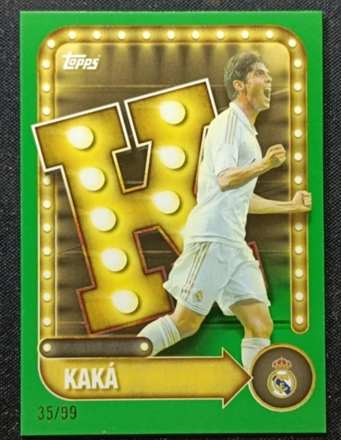 Kaka 2025 Topps Real Madrid Collector Tin Name in lights Green /99 #22