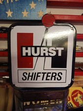 Vintage Hurst Shifter Dealer Parts Mopar Racing Porcelain Metal Sign