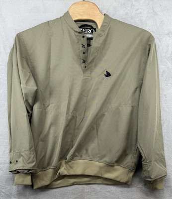 Zero Restriction Quail Hollow CC 1/4 Snap Golf Gold Jacket Vintage USA Men's M