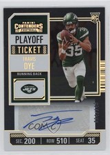 2023 Panini Contenders Rookie Playoff Ticket 94/149 Travis Dye #262 Auto 00dh