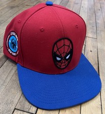 Marvel Spider-Man Red Blue Snapback Adjustable Boys Hat Embroidered Logo