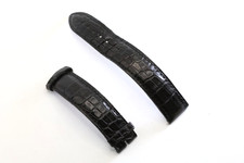 Authentic Frank Muller Black Leather 17mm Strap Worn