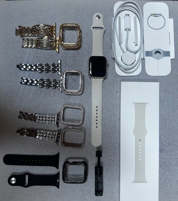Apple Watch SE second genaration with glam bands and face covers - Cellular