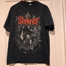 Vintage Slipknot,  All Hope Is Gone  Band Black Tour T-Shirt Size Large