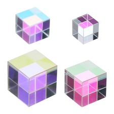 3 Pcs Cube Prism, 15,20,25,30mm K9 Crystal Prism Optical Glass X-Cube Glass