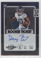 2021 Panini Contenders Optic Rookie Ticket RPS Dez Fitzpatrick #130 Auto s1i