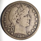 1908-O 25C Barber Quarter  Fine    Q5