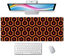 The Shining Carpet Style Desk Mat Orange Black Large Extended Mouse Pad XL De...