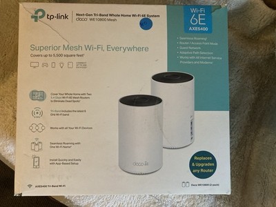 TP-LINK Deco XE75 AX5400 Whole Home Mesh WiFi 6E System - 5,400 Mbps (2-Pack)