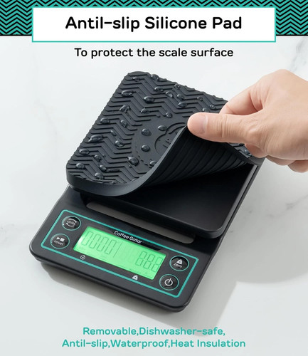 Bilancia digitale Coffee Gator con timer - Display LCD ampio e luminoso - Multifunzione - Foto 3 di 7