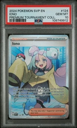 Pokemon PSA 10 Black Star Promo Premium Tournament Collection Iono #124