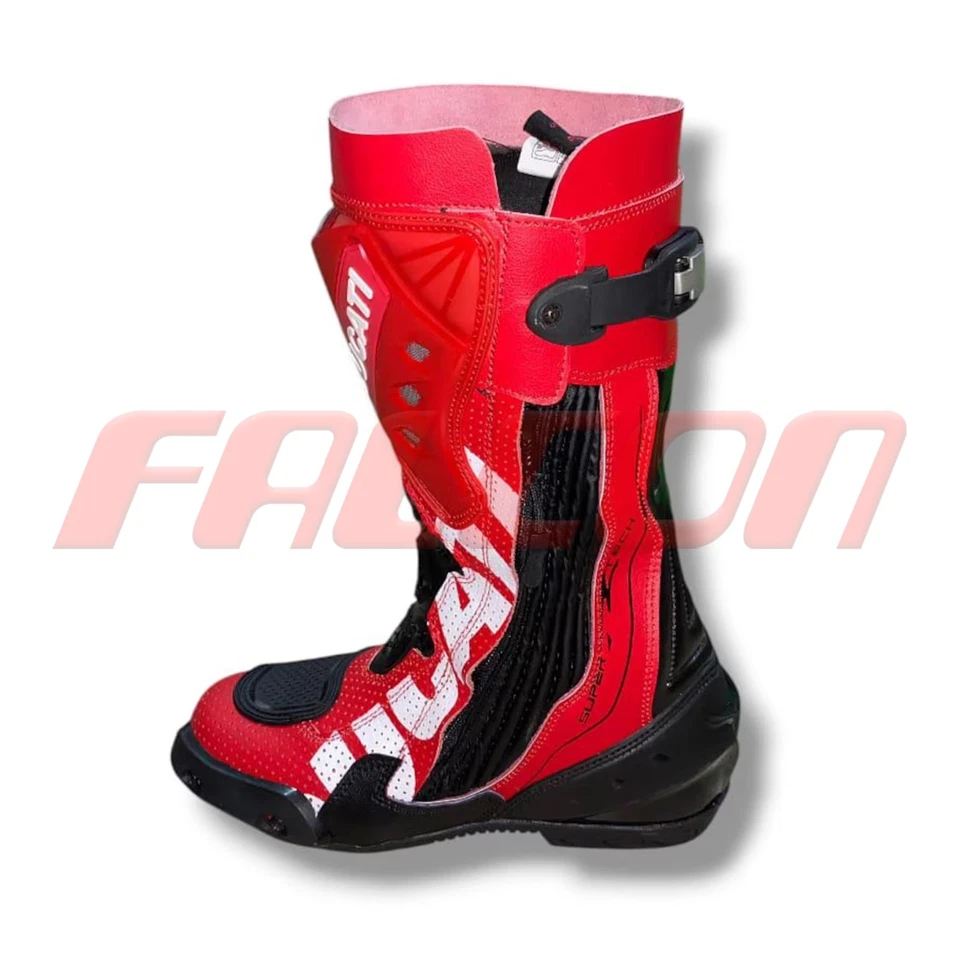 Nuevas botas Ducati Corse Motogp de cuero para motocicletas carreras aprobadas por la CE Foto 2 de 4