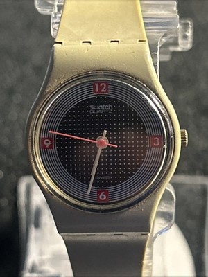 1984 Vintage Swatch Watch LM102 PIRELLI Swiss Lady Quartz 25mm Originals Tested