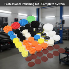 51 PCS Polishing Pads Sponge Waxing Buffing Kit Car Polisher Drill Attachment UK