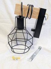 Black Wire Cage Wall Light with Dimmer On / Off Switch New & Unused