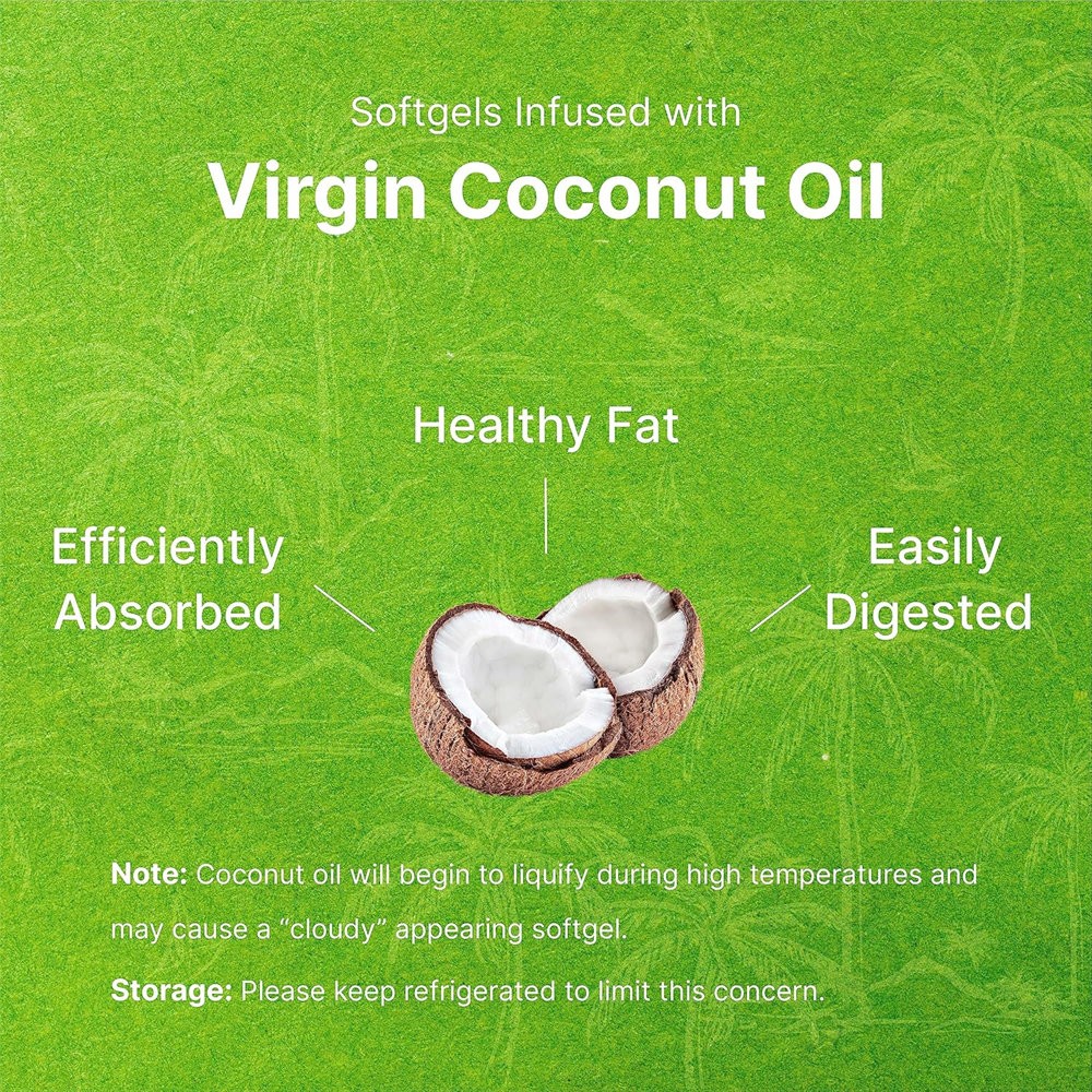 Microingredients Vitamin D3 10000 iu K2 (MK-7) 200 mcg, 300 Coconut Oil Softgels