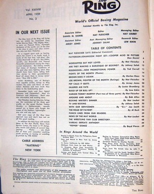 Old Vintage Print Boxing 1959 Johansson Jackson Harris Randy Turpin Zivic 20th
