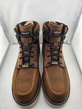 Ariat Rebar Lift 6" H20 Comp Toe Mens Size 11 Distressed Brown Round Toe NEW