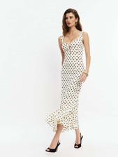 NEW Reformation Laine Dress PORTOFINO Size 4 Polka Dot