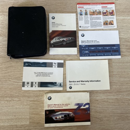 2001 bmw z3 roadster 3.0l Owners Manual Set with Leather Case - Bild 3 von 18