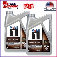 2 Pack, Mobil 1 Truck & SUV Full Synthetic Motor Oil 5W-20, 5 Quart