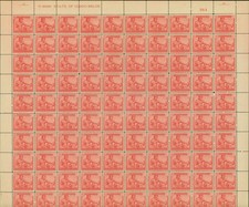 Belgian Congo 1924 -MNH stamps. Bel. Cat. Nr.: 111. Sheet of 100...(EB) AR-10778