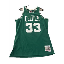 Hardwood Classics Boston Celtics Larry Bird NBA Men's Jersey Green Size L