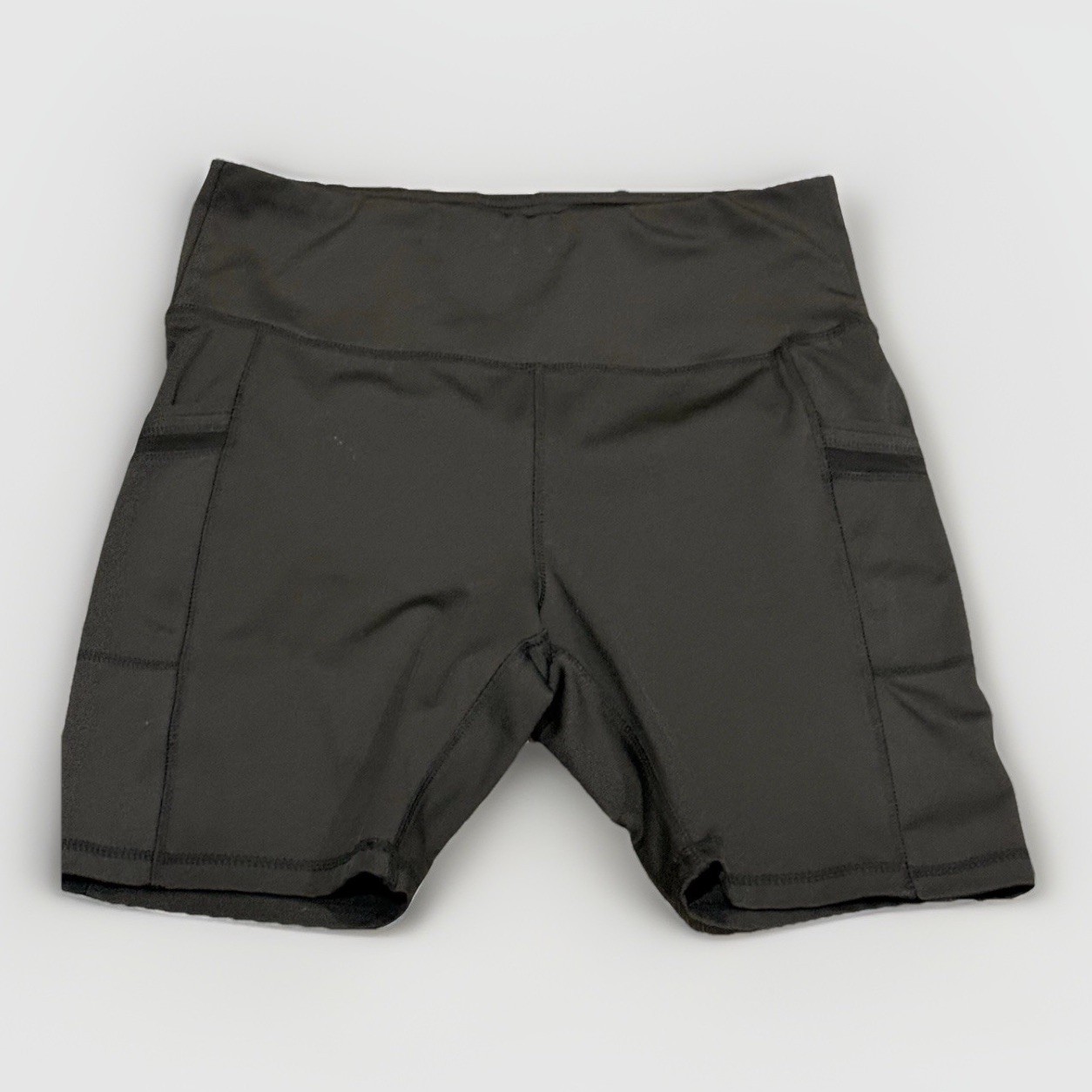 Women’s EBB & FLOW Womens Small Black High Waist 7" Inseam Bike Shorts w/Pockets