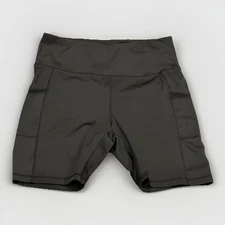 Women’s EBB & FLOW Womens Small Black High Waist 7" Inseam Bike Shorts w/Pockets