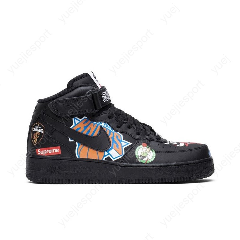 Size 10.5 - Supreme x NBA x Nike Air Force 1 07 Mid Black for sale