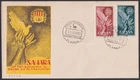 F-EX64072 SPANISH SAHARA 1963 FDC PRO BARCELONA FAUNA BIRD AVES OISEAUX PIGEON.