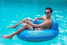 Motorized Pool Tube Pool Candy Tube Runner Float Blue Bumper Boat Adult/Children