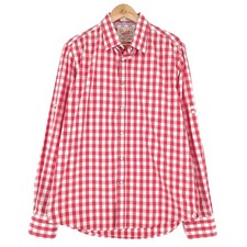 Scotch Soda Vintage Men s Button-Up Shirt Red Plaid Casual Regular Fit XL