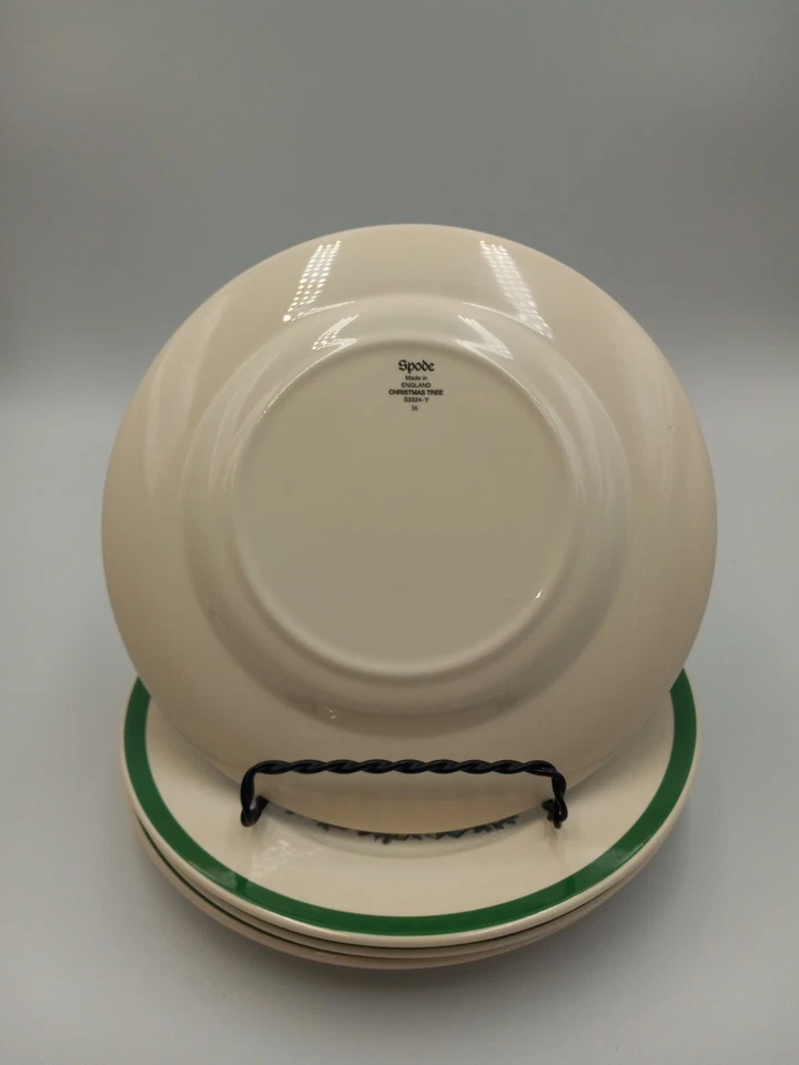 SPODE CHRISTMAS TREE - Set of 4 Dessert Salad Plates 7 3/4" New / England - Image 2 of 4