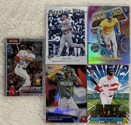 2026 Topps Series 1-Roman Anthony Celeb. Confetti Foil Red Sox RC 4 Card Lot