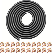 1/4 Inch ID Fuel Line Hose 10Ft  20 Hose Clamps for Small Gas Engines.