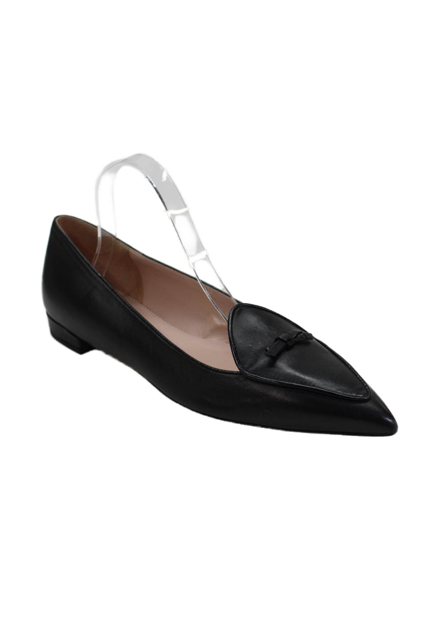 J Crew Womens Leather Solid Pointed Toe Slip On L… - image 1