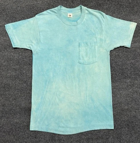 Faded Blank Pocket T-Shirt M Retro Vintage Single Stitch 80s 1980s vintage concert t-shirt, vintage, single stitch, B+ condition
