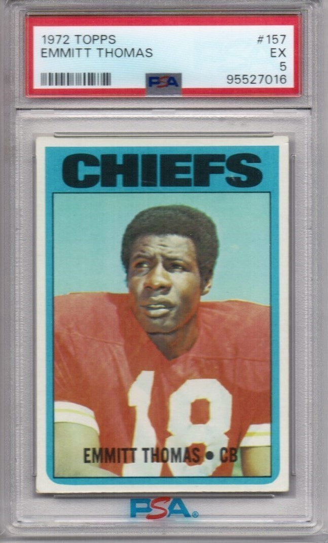 EMMITT THOMAS 1972 TOPPS #157 PSA 5 Rookie (RC) Hall of Fame (HOF)