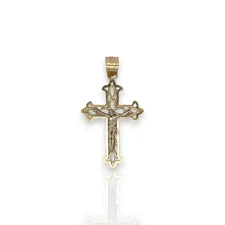 Jesus Cross Pendant - 10k Yellow Gold