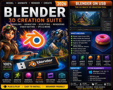 Professional 3D Animation Software 2024 Graphic Design, Video Game Creation CD