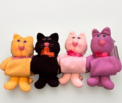 Hallmark 1987 Vintage Collector Gift Pur-Tenders Lot Of 4 Cats Duck Bunny Dog